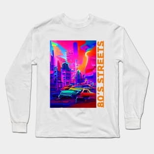 80s street neon t-shirt Long Sleeve T-Shirt